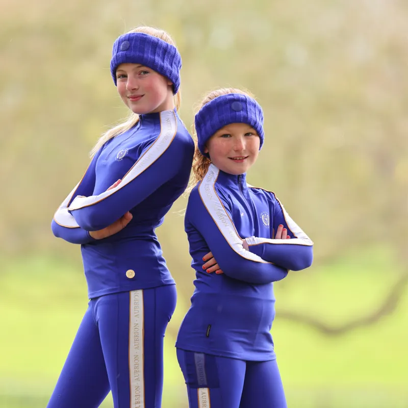 Aubrion Young Rider Team Winter Base Layer - Blue-2